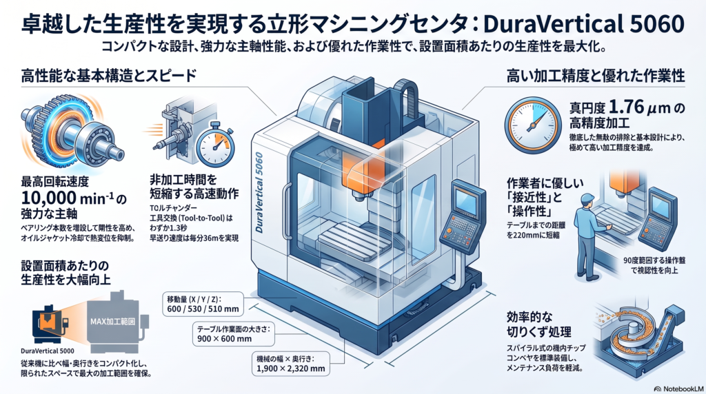森精機 DuraVertical 5060 の仕様と特長 | 立形マシニングセンタの決定版